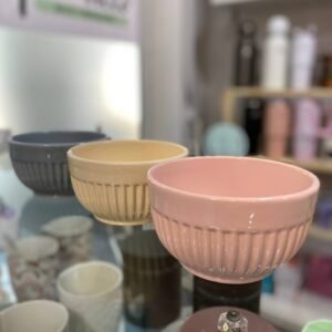 Bowl de Cerámica con Relieve – Colores Pastel
